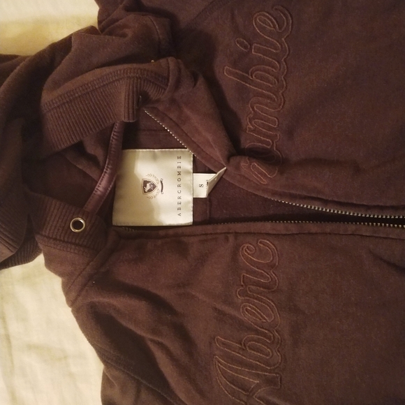 Brown Abercrombie hoodie S - Picture 2 of 4